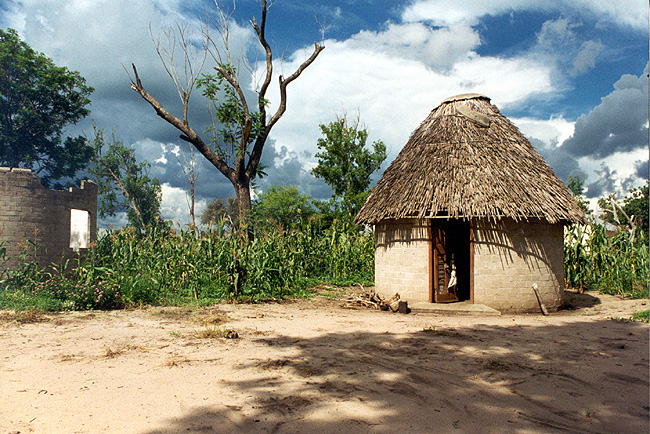 former maternity huts at Antioka
