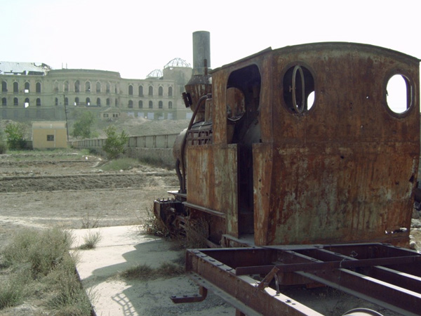 The rail line between Kabul and the Darulaman palace merits attention from the history of technology and arts of governance perspectives, at least. Here only the shells of Amanaullah's train and palace speak