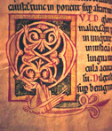 Initial Q opening psalm 51. Thirteenth century Psalter-hymnal from Unterlinden. Ms. 404, f. 78v, Bibliotheque de la Ville, Colmar, France.