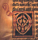 Initial D opening psalm 101. Thirteenth century Psalter-hymnal from Unterlinden. Ms. 404, f. 123v, Bibliotheque de la Ville, Colmar, France.