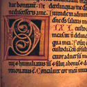 Initial D opening psalm 38. Thirteenth century Psalter-hymnal from Unterlinden. Ms. 404, f. 70r, Bibliotheque de la Ville, Colmar, France.