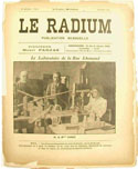 The
    front cover of the first issue of the journal Le Radium