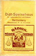 Envelopes for radium bread produced by the Hippmann-Blach bakery located in St.
    Joachimsthal